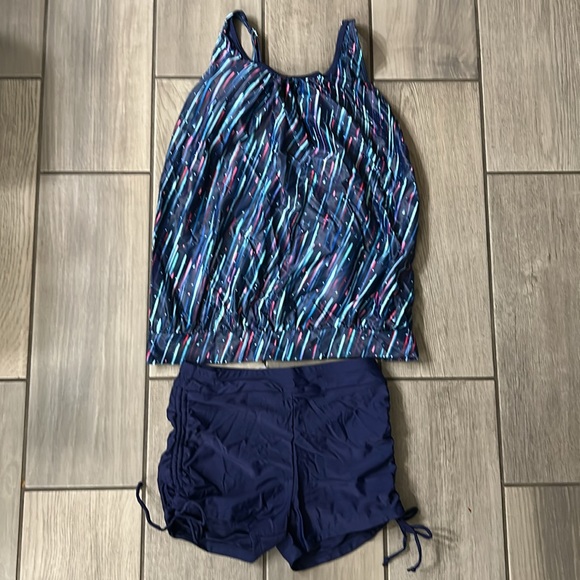 Yonique Blouson Tankini Swimsuits for Women 2 Piece with Boyshorts - Picture 5 of 6